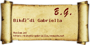 Bikádi Gabriella névjegykártya